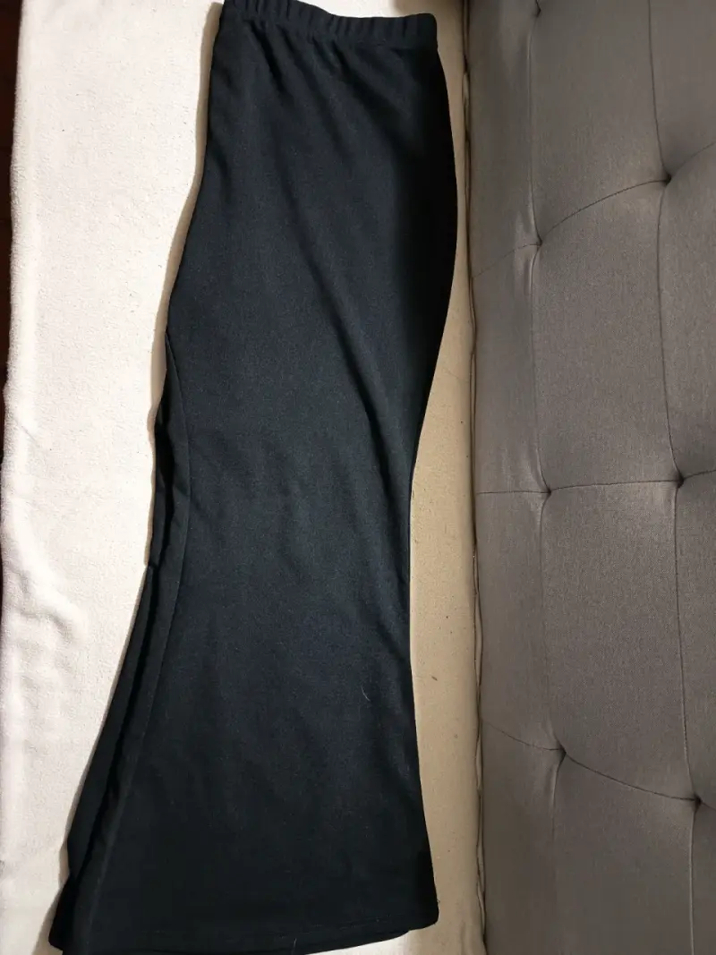 Pantalón negro de mujer cómodo talla grande - 1