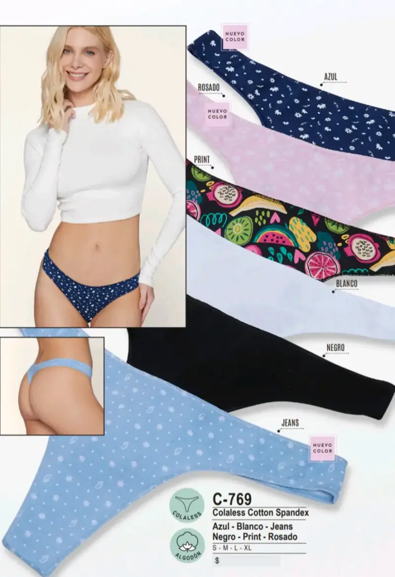 Pack de 2 colaless algodón spandex