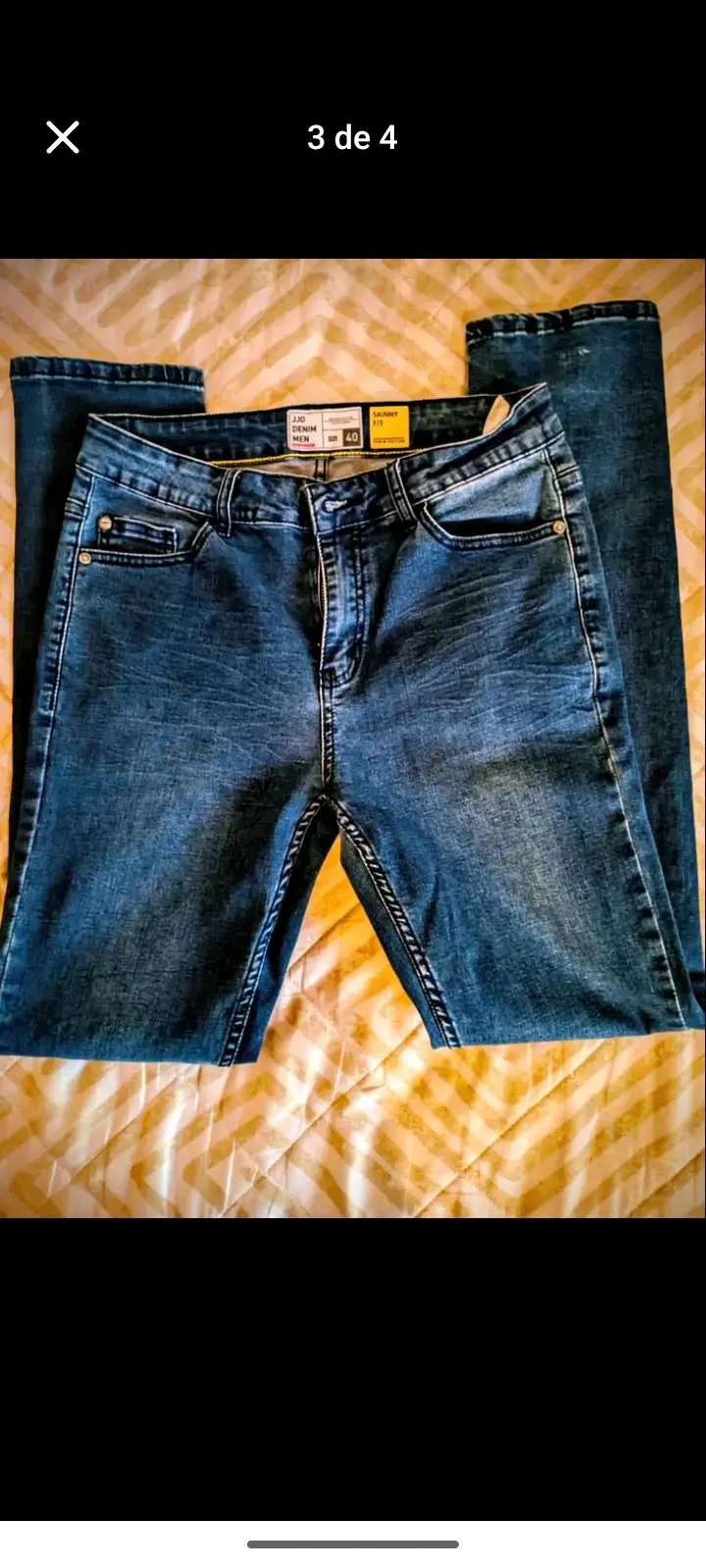 Jeans negros skinny fit para hombre - 3