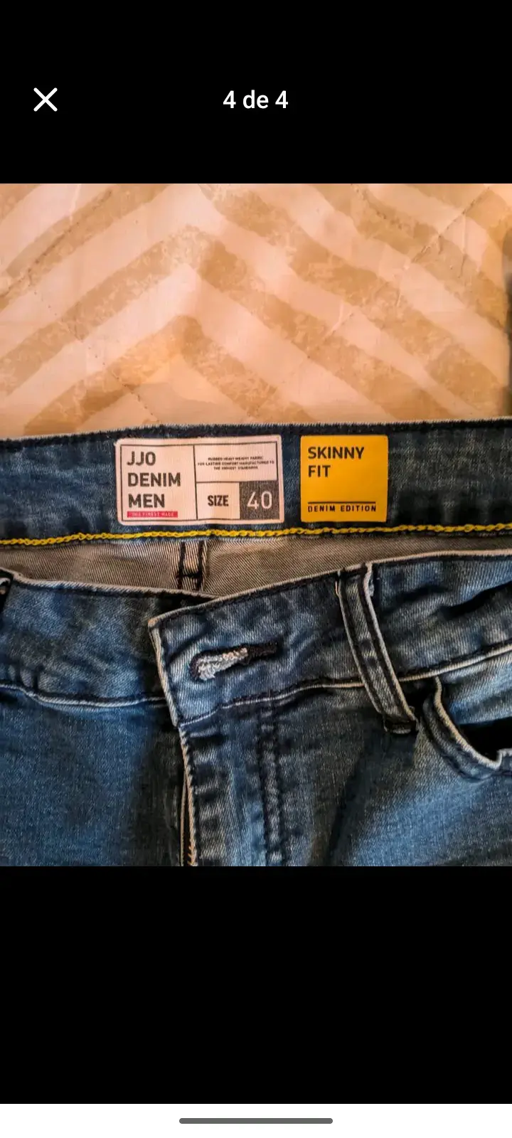 Jeans negros skinny fit para hombre - 4