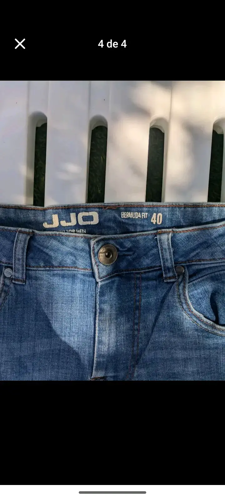 Bermudas de mezclilla negras para hombre - 3