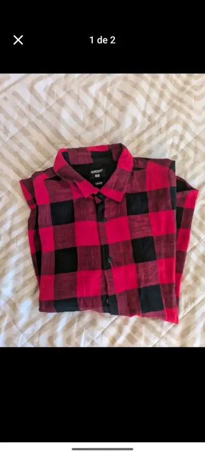 Camisa a cuadros roja y negra Marquis - miniatura 1