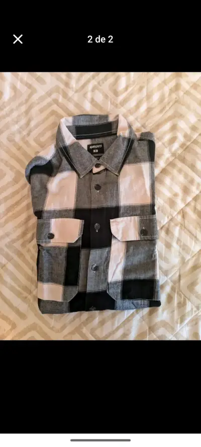 Camisa a cuadros roja y negra Marquis - miniatura 2