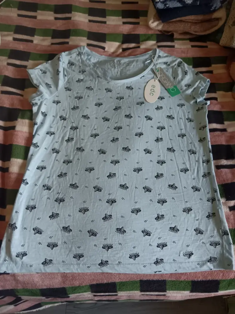Polera EDC azul orgánic talla L - 1