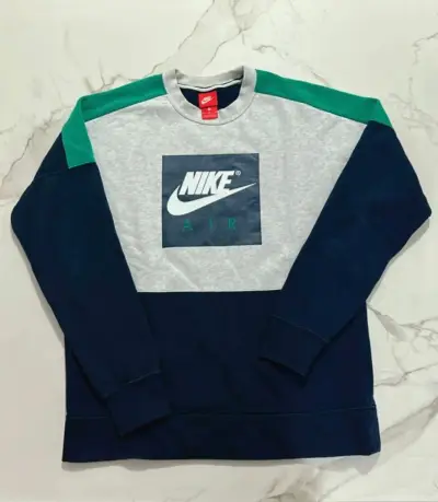 Polerón Nike Air color gris y azul - miniatura 1