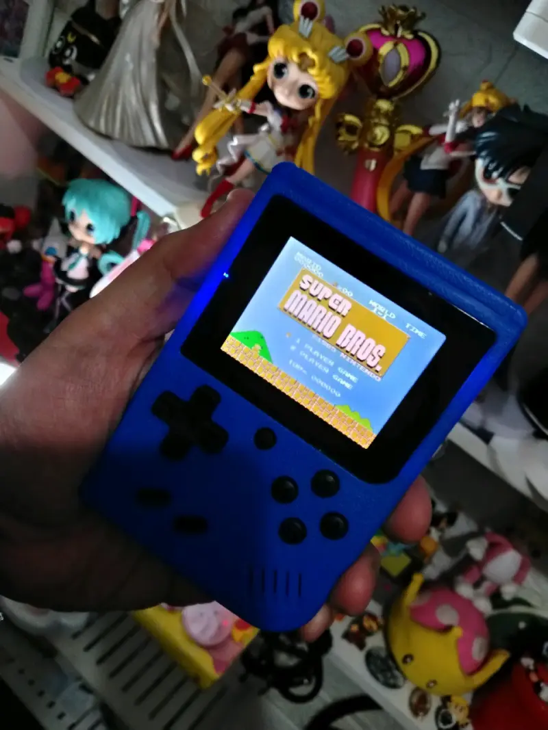 Consola portátil retro azul con 400 juegos - 5
