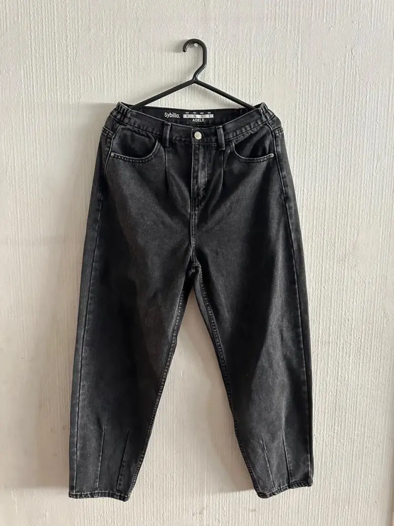 Jeans negros Sybilla Adele de tiro alto talla 38 - 1