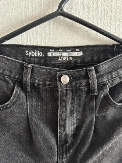 Jeans negros Sybilla Adele de tiro alto talla 38 - miniatura 3