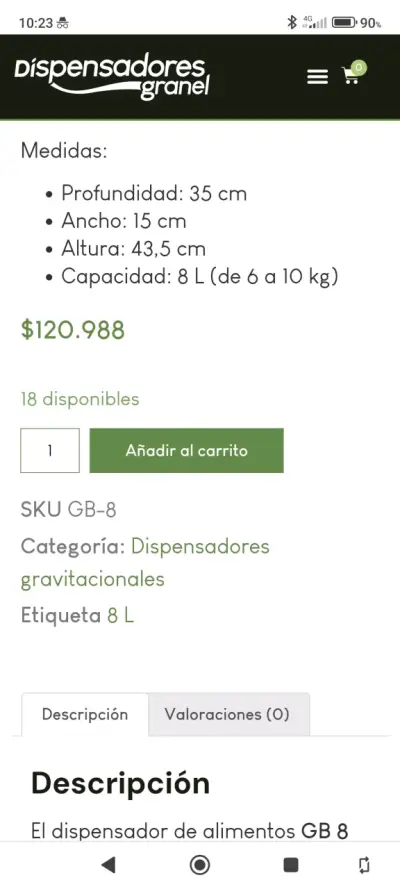 NUEVO Dispensador de cereales 6L con mango - miniatura 6
