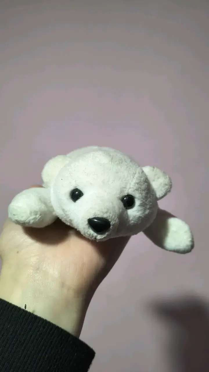 Peluche oso polar pequeño y suave - 1