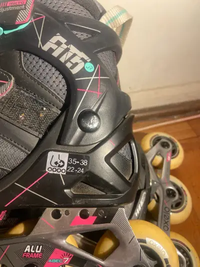 Patines en línea Oxelo Fit5 ajustables (35-38) - miniatura 3