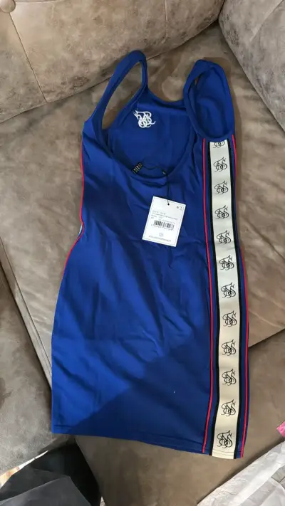 Vestido siksilk deportivo azul original nuevo - miniatura 1
