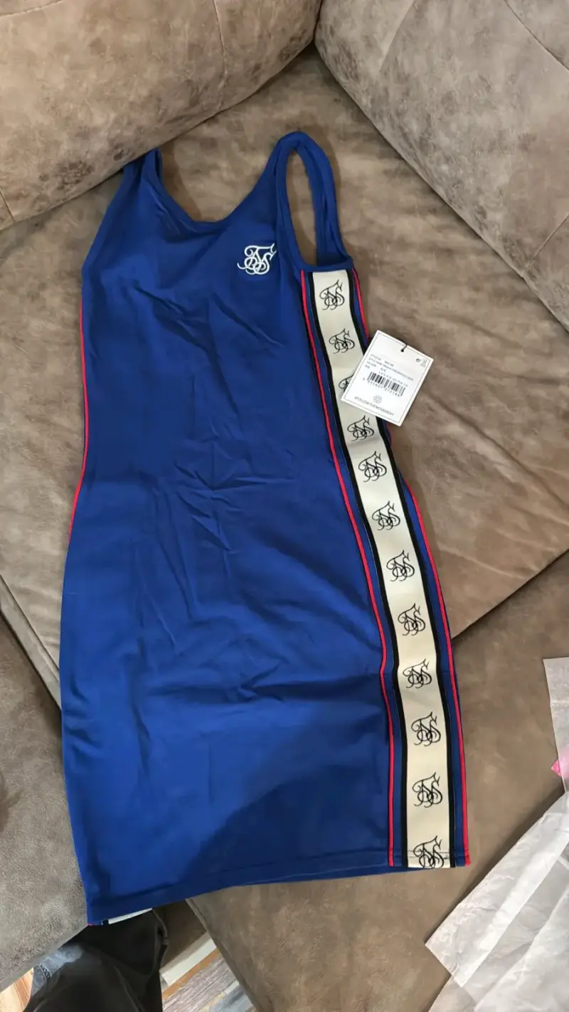 Vestido siksilk deportivo azul original nuevo - 2