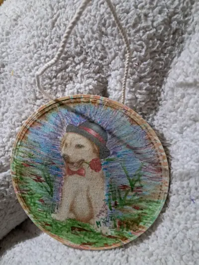 Cuadro  de perro con sombrero - miniatura 3