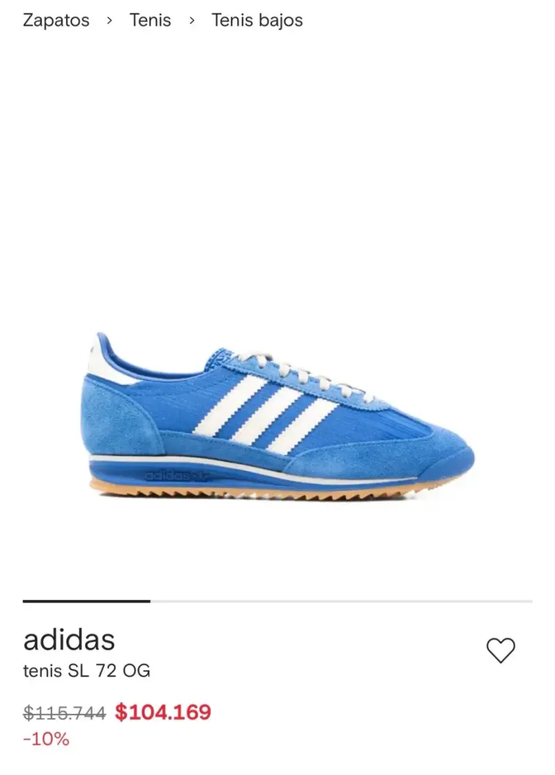 Zapatillas Adidas SL 72 OG W azules - 2