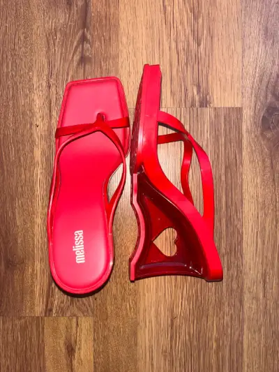 Sandalias rojas Melissa Glass Heels - miniatura 3