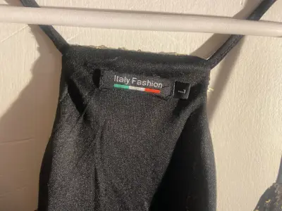Polera de lentejuelas doradas, Italy Fashion negro - miniatura 3