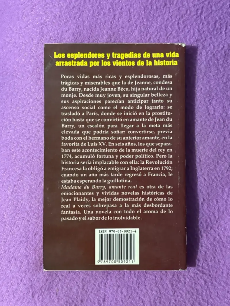 Libro 'Madame Du Barry' de Jean Plaidy - 2