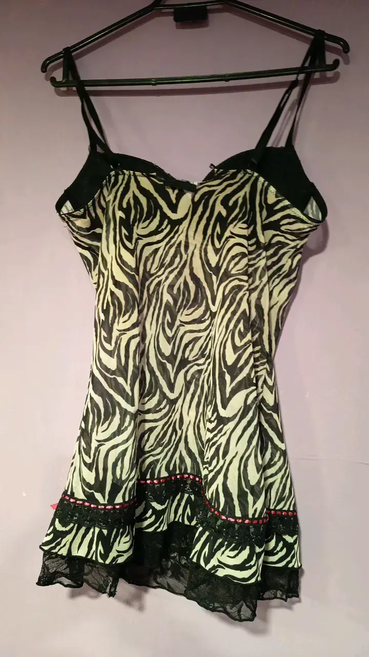 Camisón animal print con encaje - 2