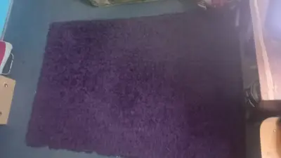 Alfombra morada de felpa suave - miniatura 1