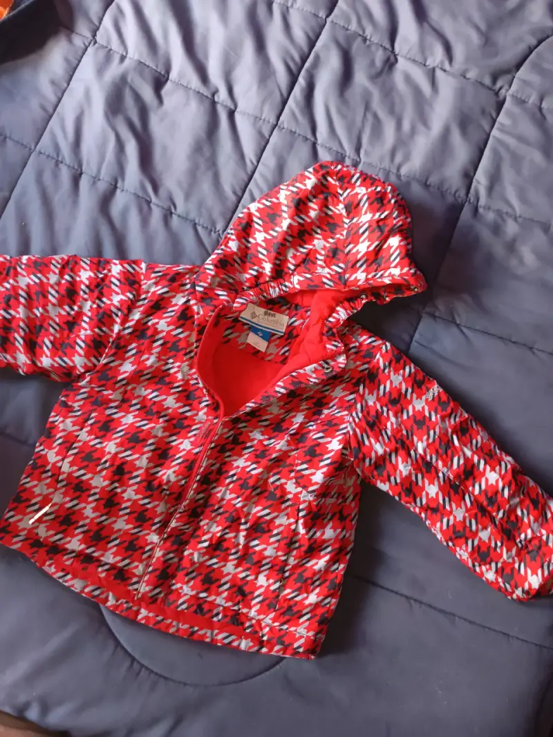 Chaqueta infantil Columbia impermeable roja - 1