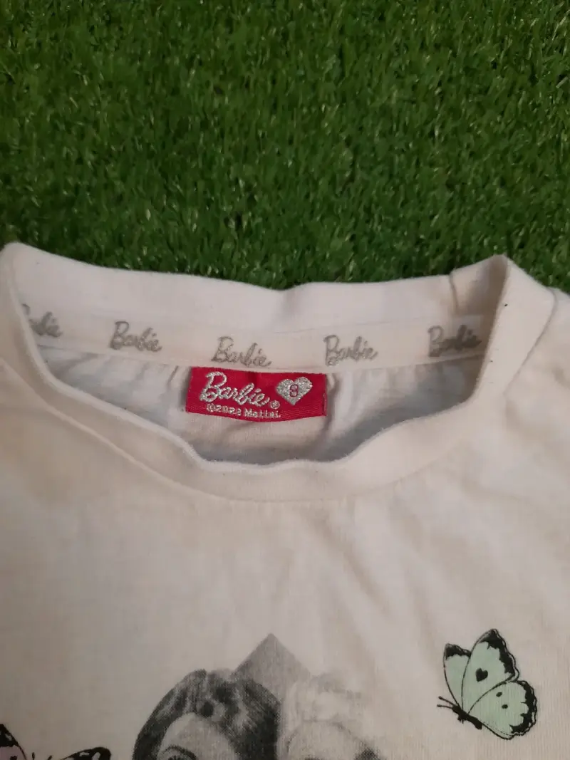 Polera Barbie blanca con lentejuelas - 2