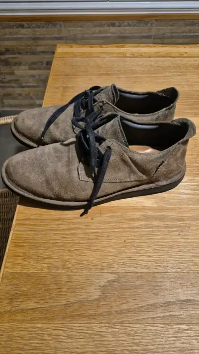 Zapatos de gamuza marrón para hombre - miniatura 2