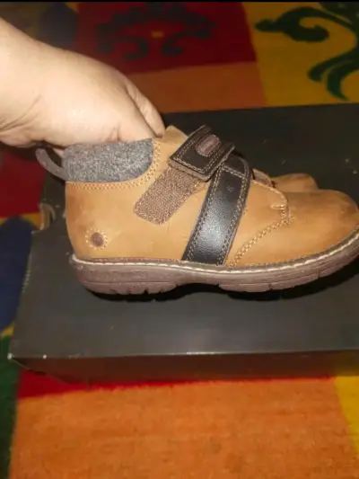 Botines de cuero marrón para niños - miniatura 2