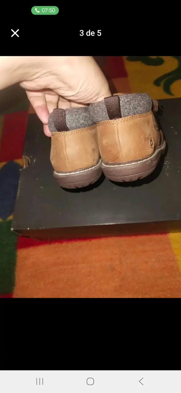 Botines de cuero marrón para niños - 3