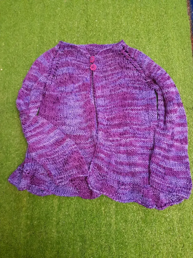 Chaleco tejido morado