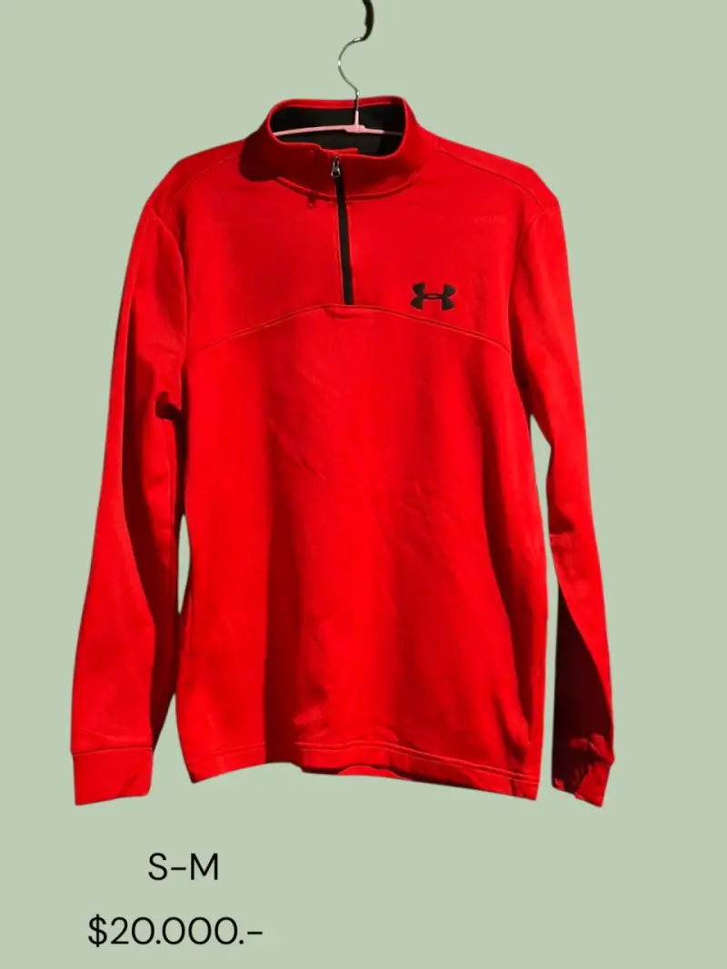 Polerón rojo Under Armour con cierre