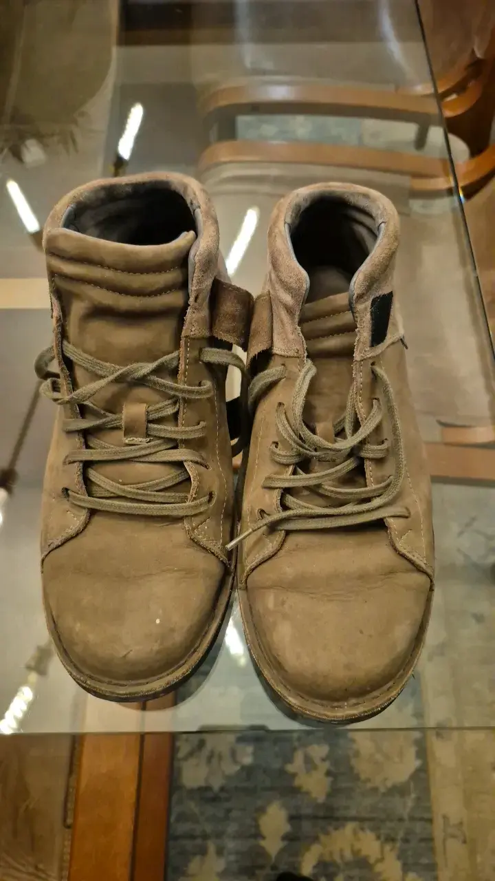 Botas de cuero marrón para hombre - 1