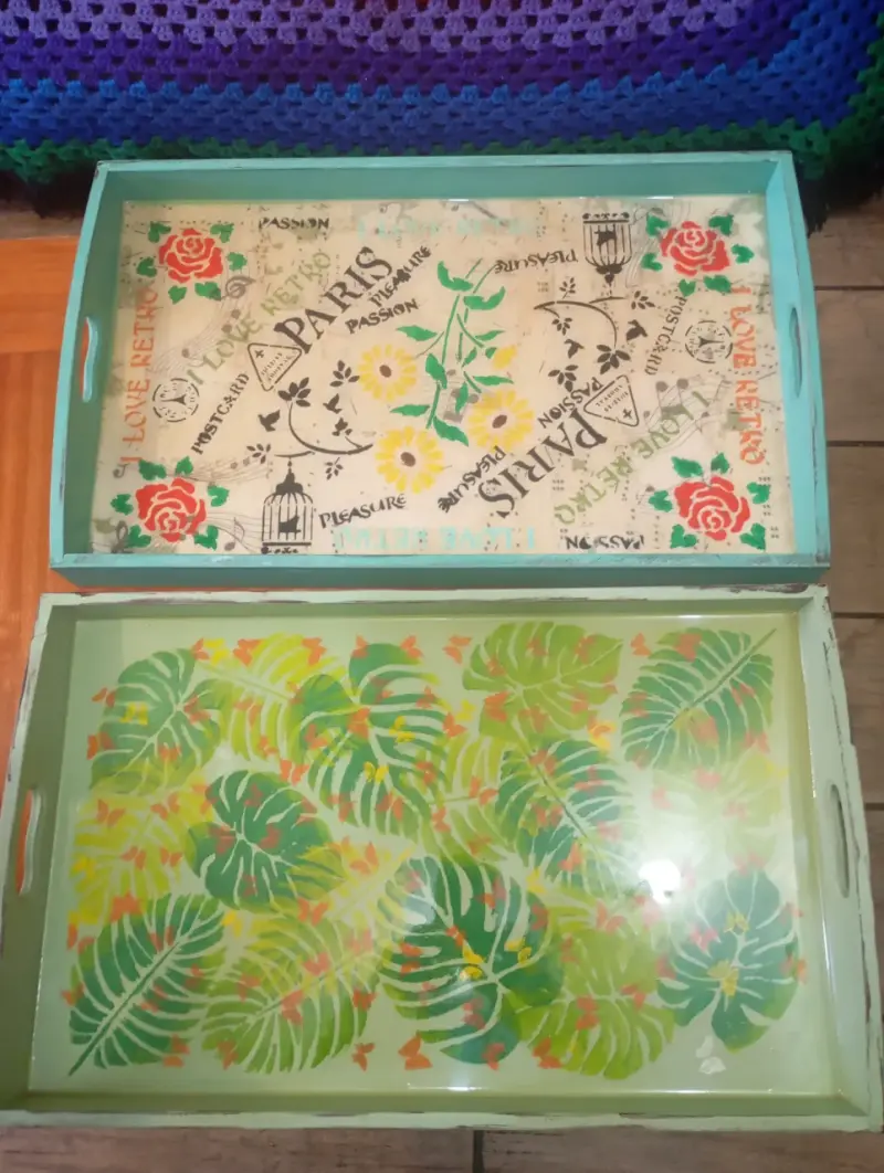 Set de bandejas decorativas estilo vintage - 4