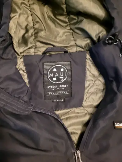 Chaqueta impermeable Maui and Sons negra - miniatura 1