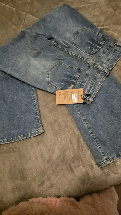 Jeans azul talla 38 estilo recto - miniatura 1