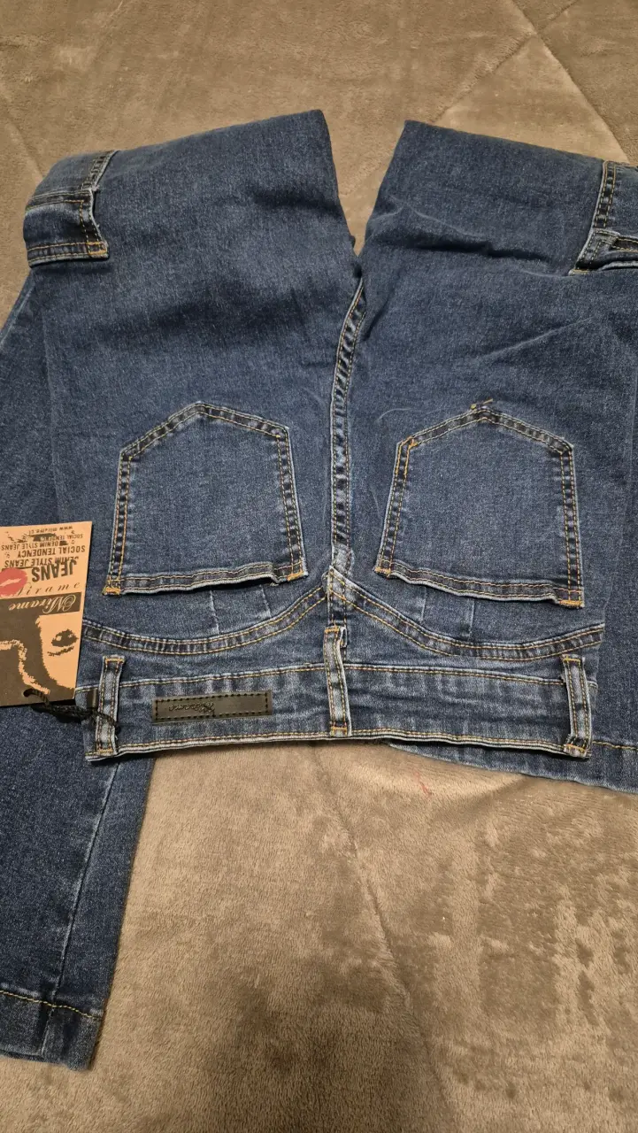 Jeans de mezclilla azul para dama talla 36 - 1