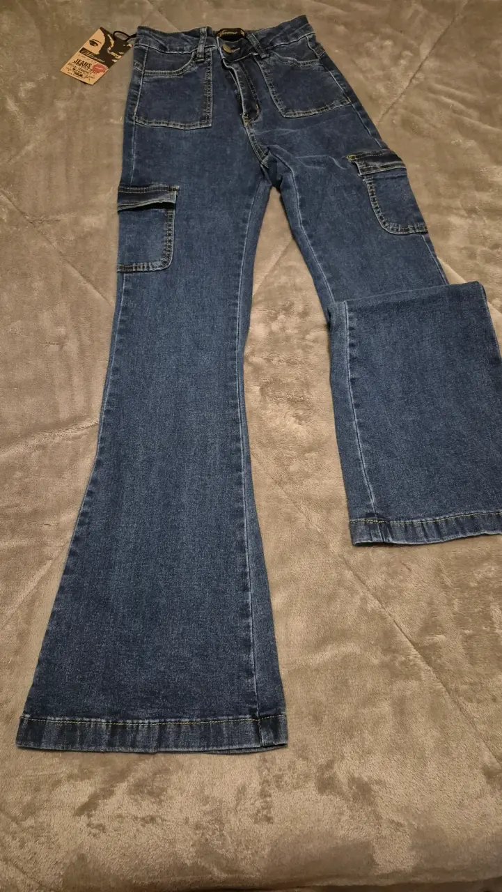 Jeans de mezclilla azul para dama talla 36 - 3
