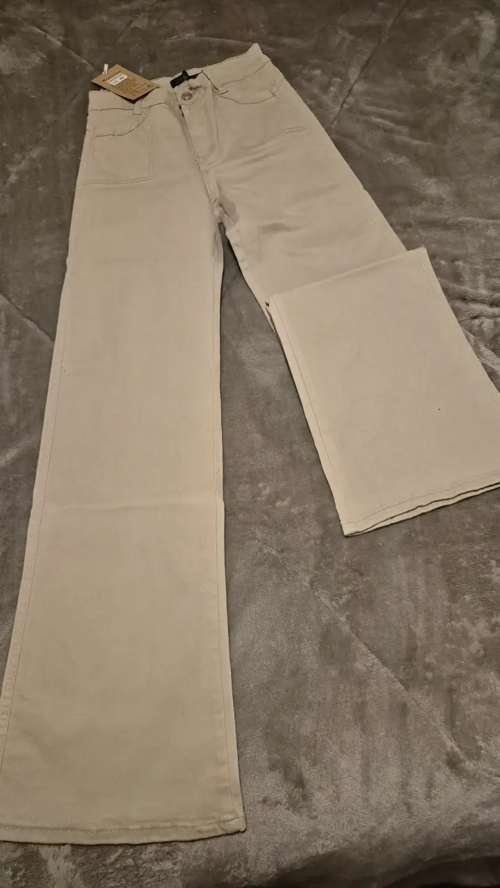 Jeans beige estilo casual Mirame recto - 2