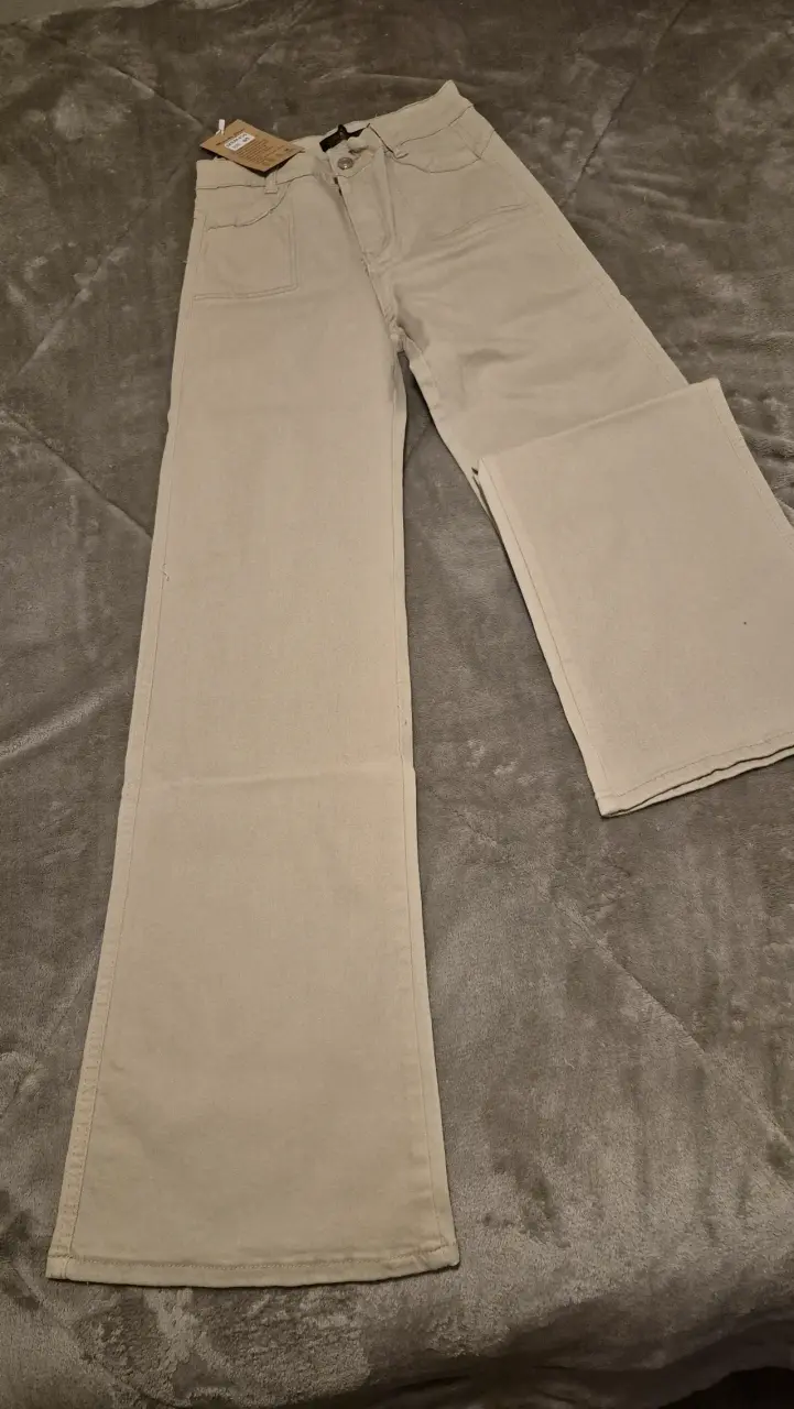 Jeans beige estilo casual Mirame recto - 3