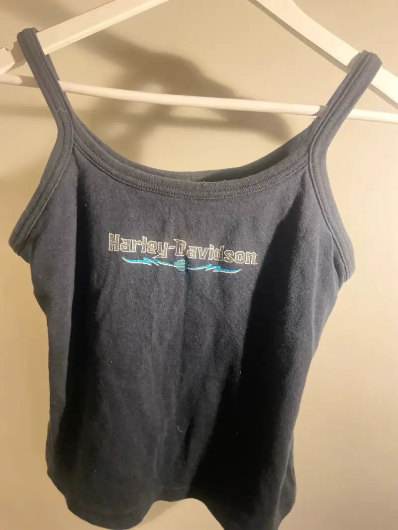 Polera negra Harley Davidson para mujer - 1