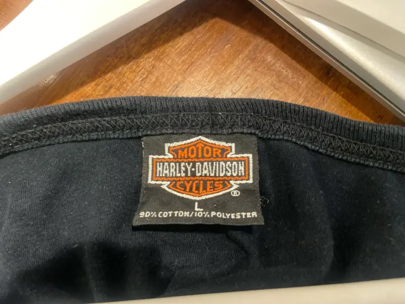 Polera negra Harley Davidson para mujer - 4