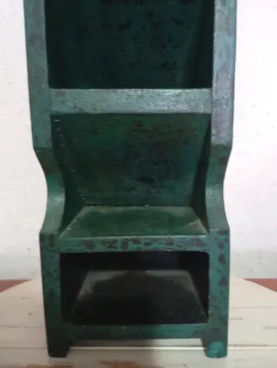 Estante de madera rústico verde - miniatura 2