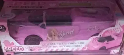 Auto de juguete rosa