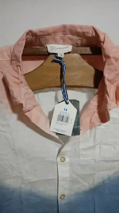 Camisa degradada de lino para hombre - miniatura 2