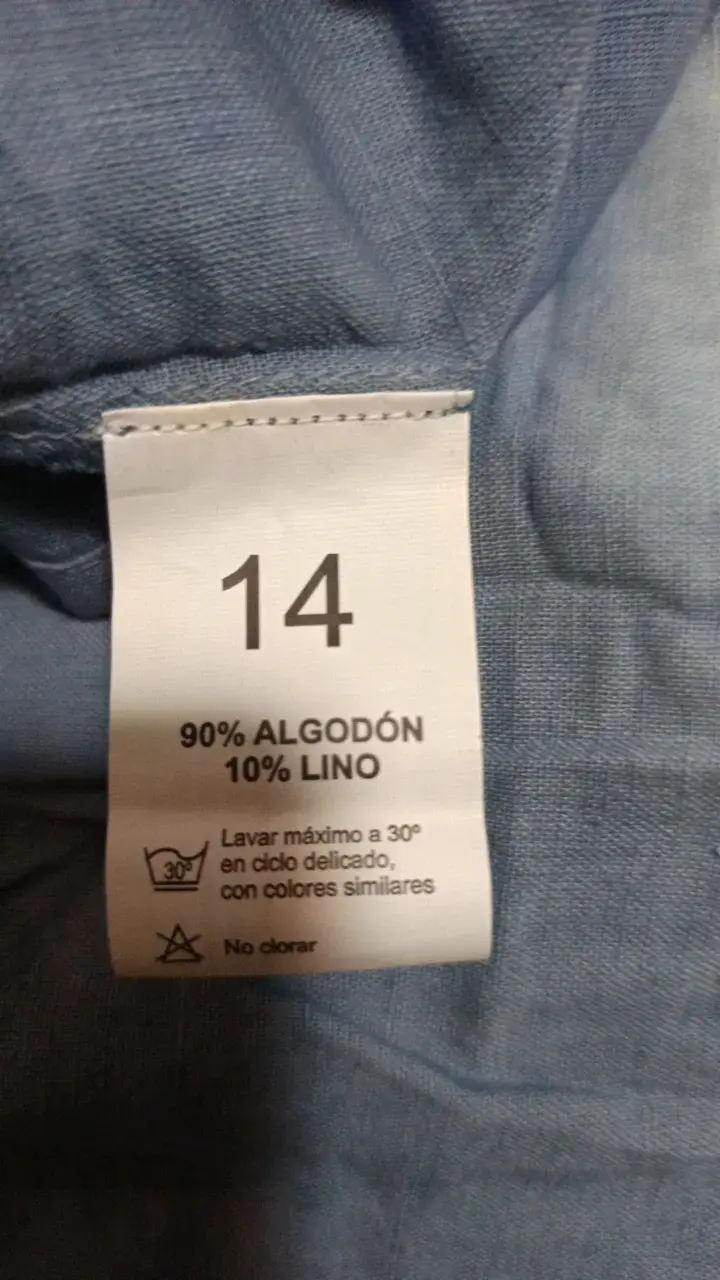 Camisa degradada de lino para hombre - 5