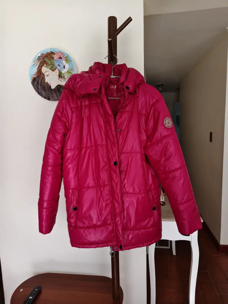 Chaqueta acolchada roja para mujer - 1