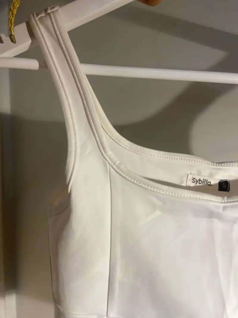 Polera blanca de tirantes Sybilla talla S - 1