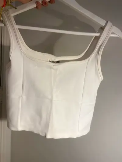 Polera blanca de tirantes Sybilla talla S - miniatura 3