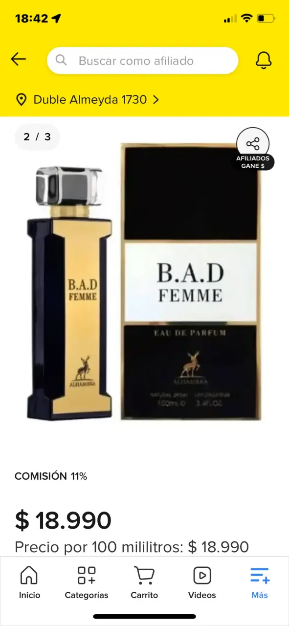 Perfume B.A.D Femme Eau de Parfum 100ml