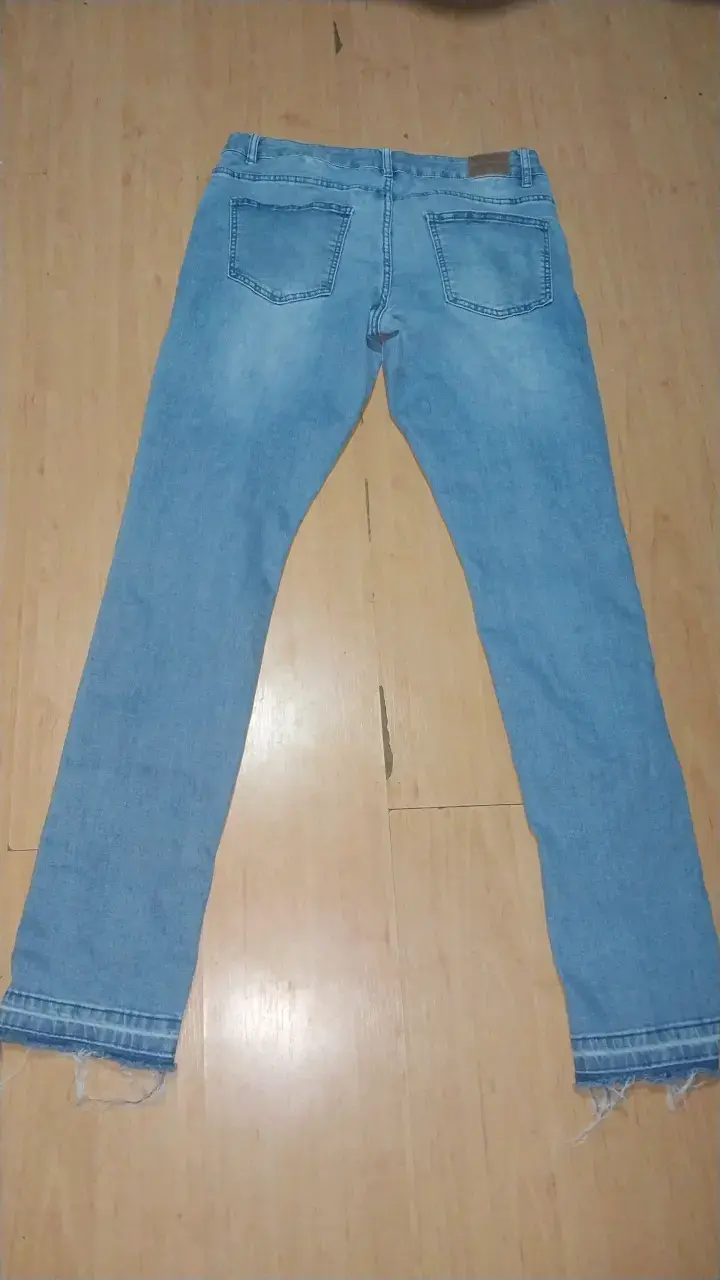 Jeans desgastados azul claro para hombre - 3